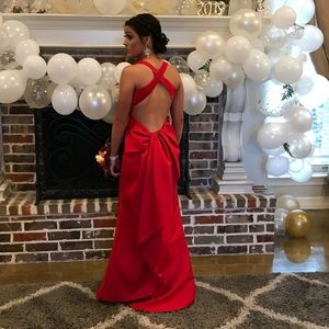 Red formal gown - altered to fit size 2.
